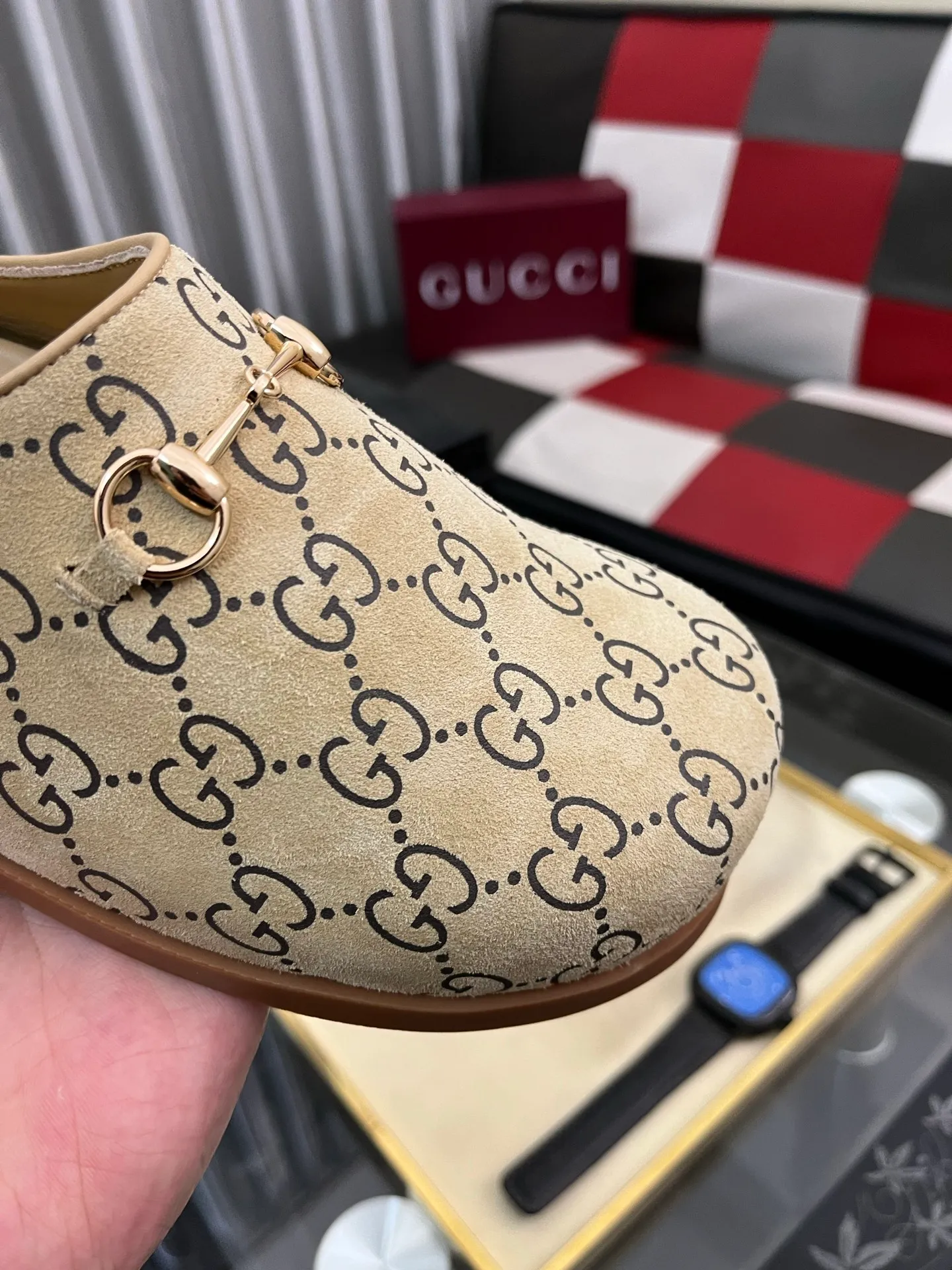 Ex-factory price: 438⌚️⌚️[Gucci] 2025 new season half-slip men's shoes, made of Italian imported first-layer frosted cowhide➕sheepskin lining, original hardware buckle, original combination wear-resistant outsole, real shot 🎬 Very comfortable on the feet, size 38-44